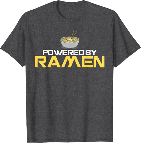Miniatura 27 de Camiseta de fideos de anime japoneses Powered By Ramen, Negro, S