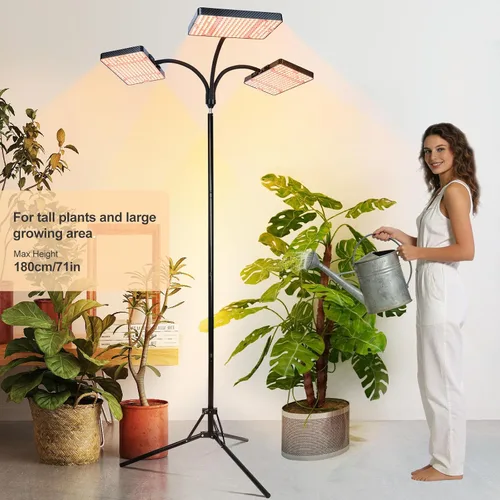 Miniatura 2 de FECiDA Luces de cultivo de 3 cabezales 2026 con soporte mejorado, luces de crecimiento de gran cobertura para plantas grandes de interior, árbol