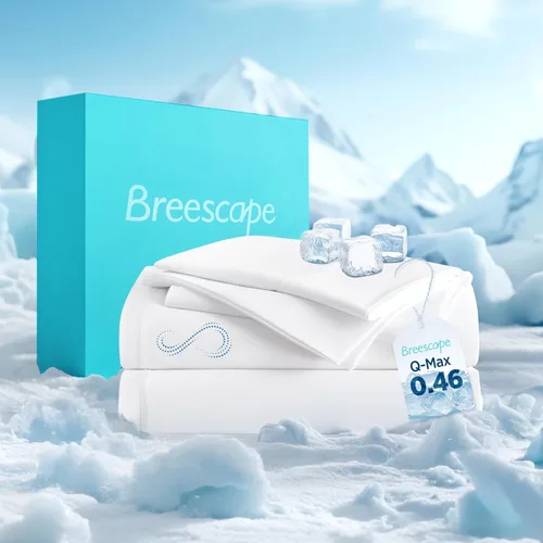 Miniatura 11 de Breescape Cooling Sheets Twin XL Size - BlendTek Dry & Cool Technology Cooling Bed Sheets for Hot Sleepers and Night Sweats, Q-Max>0.46 Tech Twin XL