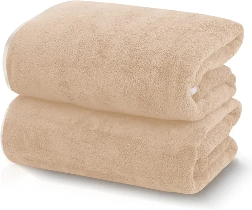Miniatura 10 de TENSTARS Toallas de baño de seda con dobladillo para baño en liquidación - 27 x 55 pulgadas, ligeras, finas y de secado rápido, toalla absorbente