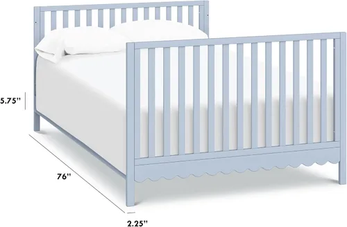 Miniatura 5 de Davinci Kit de conversión de cama doble/matrimonial de hardware oculto (M5789) en azul polvo