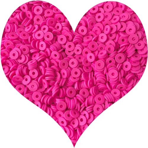Miniatura 27 de 3000 cuentas redondas planas de polímero de vinilo Heishi para hacer joyas, mujeres, collares, pulseras y aretes (09-amarillo)