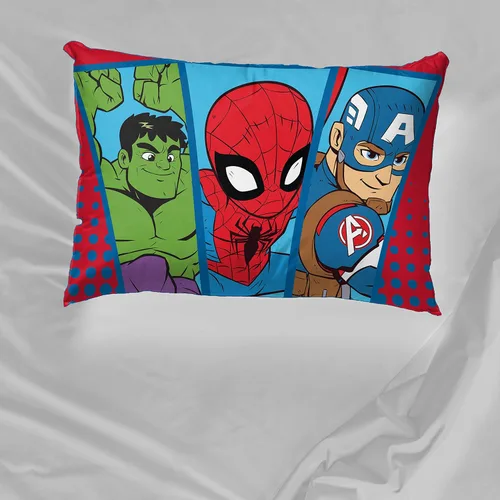 Miniatura 5 de Marvel Avengers - Juego de 2 fundas de almohada de superhéroes reversibles, Spiderman Capitán América, Hulk Iron Man, ropa de cama de microfibra