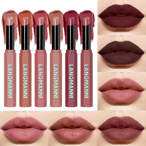Miniatura 19 de BestLand Juego de 12 Labiales Líquidos Mate + Lápices Delineadores de Labios, Juego de Maquillaje de Labios de Un Solo Paso, Pigmento Aterciopelado