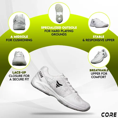 Miniatura 4 de Core Tennis Zapatos - Zapatillas de tenis transpirables para hombre y mujer - Zapatos de pádel con suela antideslizante - Zapatos de tenis