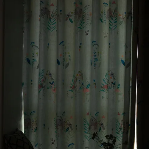 Miniatura 5 de SUOUO Cortinas opacas de doble cara con estampado de pájaros para sala de estar, flores silvestres azules, estilo bohemio, para oscurecer