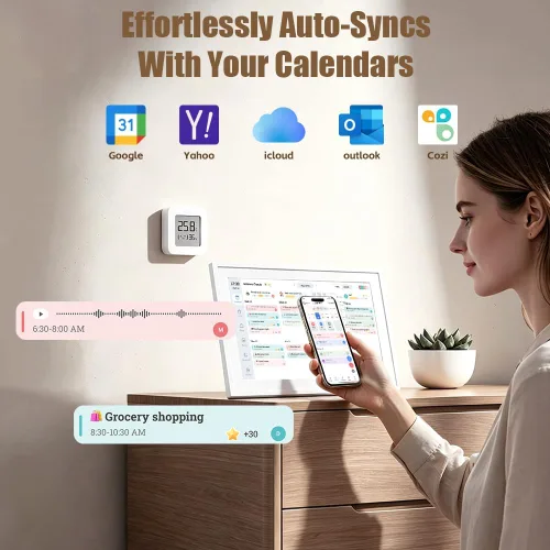 Miniatura 2 de Calendario digital de 10.1 pulgadas con pantalla táctil IPS, calendario electrónico inteligente y planificador con control de aplicaciones gratuito