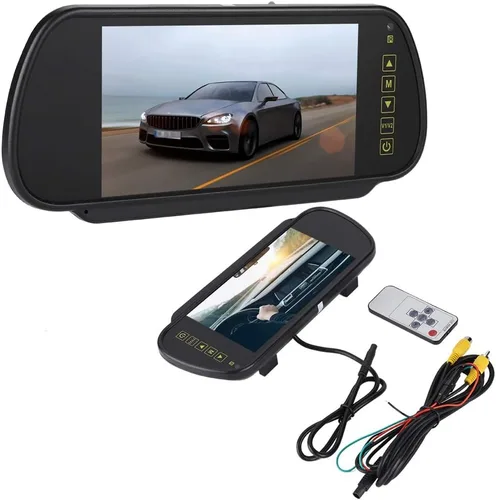 Miniatura 4 de 7 pulgadas espejo retrovisor auto atenuación monitor reemplazo cámara de visión trasera con soporte universal para coches y camiones