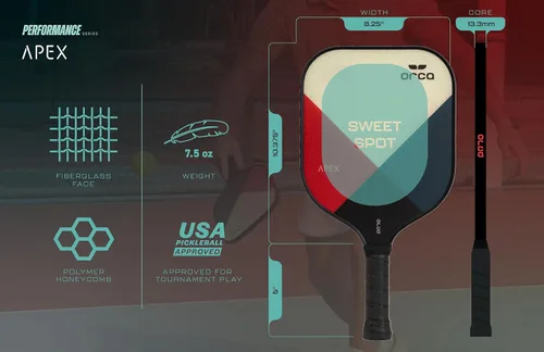 Miniatura 4 de Orca Pickleball Paddles, Performance Series Pickleball Paddles Designed for Control and Precision, USA Pickleball Approved
