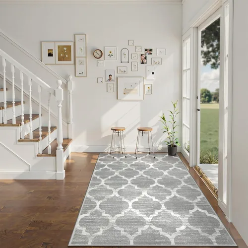 Miniatura 3 de Lahome Alfombra de Área Marroquí Lavable - Alfombras Antideslizantes 4x6 Suaves para Dormitorio Alfombras de Acento Envejecidas de Lana Sintética