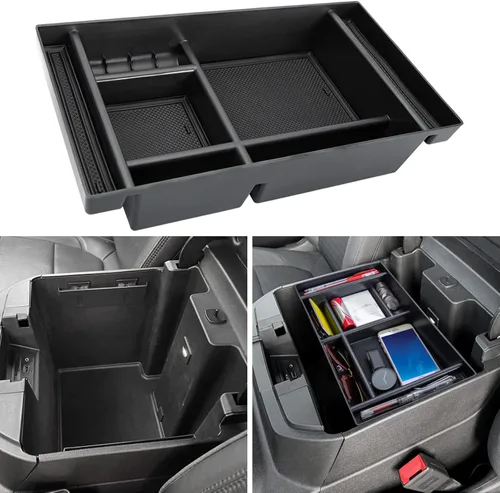 PIMCAR Organizador de consola central para Chevy Silverado 1500/GMC Sierra 1500 2019-2022 y Silverado/Sierra 2500HD/3500HD 2020-2023 | Solo asientos