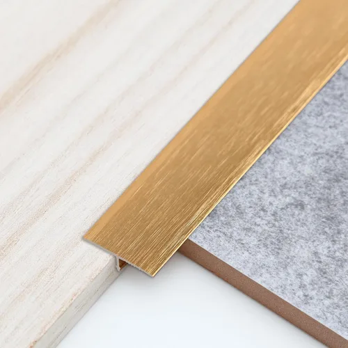 Miniatura 11 de Trimold 3 tiras de aluminio para moldura en T y transición de piso, tira divisora plana para umbral de puerta y unión de huecos de suelo de azulejos