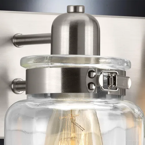 Miniatura 5 de Urban Ambiance Lámpara de tocador de baño moderna de lujo, tamaño grande: 8.625 pulgadas de alto x 30.25 pulgadas de ancho, con elementos