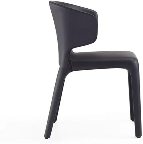 Miniatura 5 de Manhattan Comfort Conrad - Sillas de comedor modernas de mediados de siglo, muebles de cocina tapizados de tweed con respaldo contorneado, acolchado