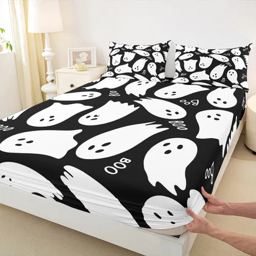 Miniatura 26 de Juego de ropa de cama con estampado de leopardo, tamaño individual, juego de cama de guepardo africano para decoración de dormitorio