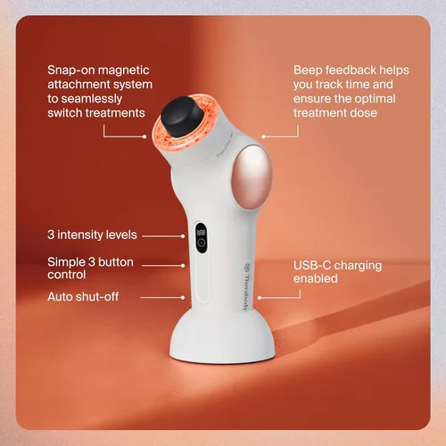 Miniatura 12 de TheraFace Therabody TheraFace PRO - Dispositivo facial de microcorriente, masajeador facial compacto 8 en 1 y herramienta de escultura facial
