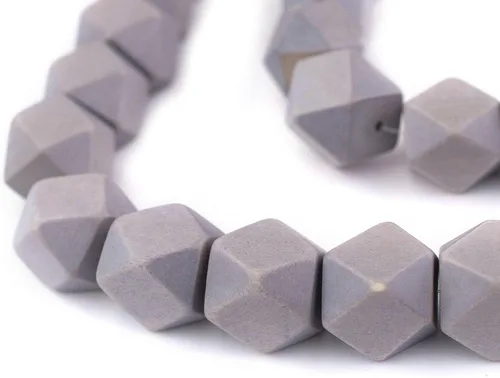Miniatura 70 de TheBeadChest - Cuentas de madera de cubo sin esquinas azul azul: cuentas orgánicas naturales de corte de diamante de 0.787 in para la fabricación