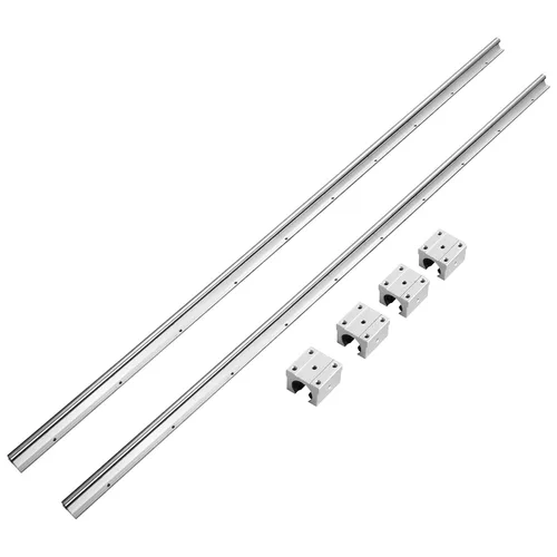 Miniatura 10 de VEVOR Riel lineal, 2 piezas SBR20-1500mm, carril de deslizamiento lineal, kit CNC de 4 piezas de bloque de rodamiento SBR20UU, kit de carriles