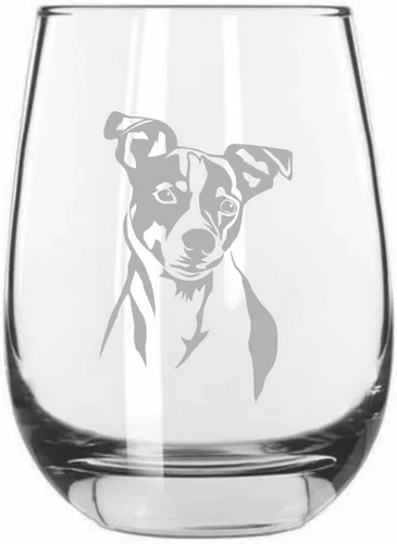 Miniatura 396 de Sakhalin Husky Dog - Copa de vino grabada personalizada de 15.25 onzas sin tallo