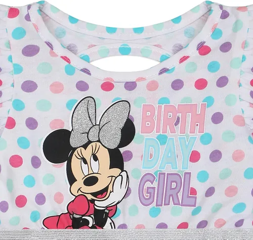 Miniatura 6 de Disney Minnie Mouse - Conjunto de vestido tutú de cumpleaños para niñas y niños pequeños, multicolor