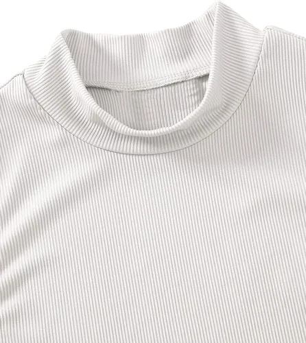 Miniatura 3 de Verdusa Camiseta corta básica sin mangas con cuello alto falso para mujer