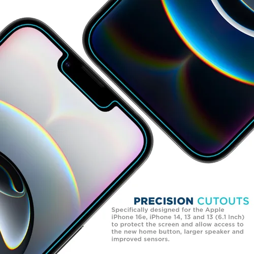 Miniatura 6 de Tech Armor 1 paquete de protector de pantalla de vidrio balístico de privacidad compatible con Apple iPhone 14 (2022), iPhone 13 y iPhone 13 Pro