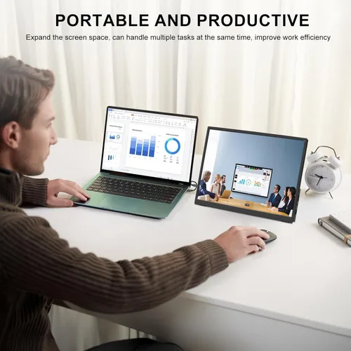 Miniatura 6 de Monitor portátil de 10.5 pulgadas 1920 x 1280 ultra delgado mini monitor 3:2,500 nits, 2000:1, monitor de computadora estándar USB C HDMI HDR