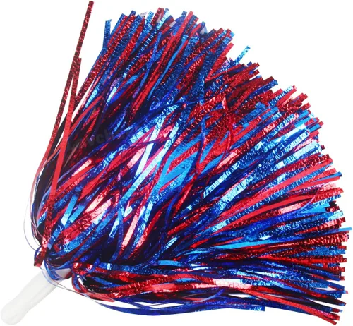 Miniatura 17 de Lovecheer 12/24 Piezas de Pompones Metálicos Pompones de Animadora Espumosos Brillantes con Mango Espíritu de Equipo Deportivo para Baile y Rosa