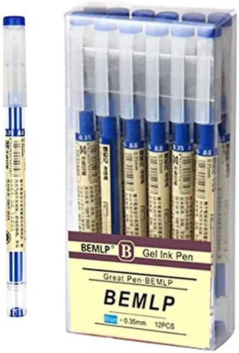 BEMLP Bolígrafo de tinta de gel de punta extra fina, bolígrafo de 0.014 in, tinta líquida de alta calidad, de secado rápido, para oficina japonesa,