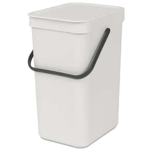 Miniatura 23 de Brabantia Sort & Go Cubo de Reciclaje 3.2 Galones (Verde Jade) Cubo de Basura de Plástico Eficiente en Espacio con Asa, Tapa Removible y Que
