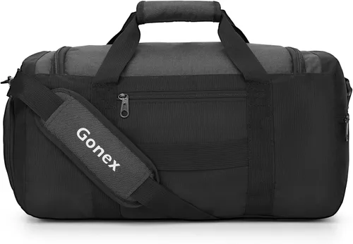 Miniatura 8 de Gonex Bolsa de lona para gimnasio con compartimento para zapatos, bolsillo húmedo, bolsa deportiva de gran capacidad para hombres y mujeres, bolsa