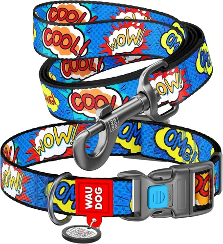 Miniatura 28 de Collar de Nylon para Perros WAUDOG - Collar Ajustable para Perros Grandes, Pequeños y Medianos - Collares Separables para Cachorros de Razas Grandes