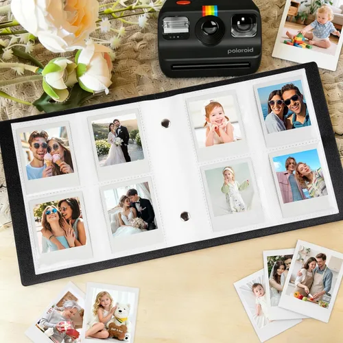 Miniatura 3 de Álbum de fotos de 320 bolsillos para cámara Polaroid Go Everything Box y película instantánea, se adapta al álbum de fotos Polaroid Go, color negro