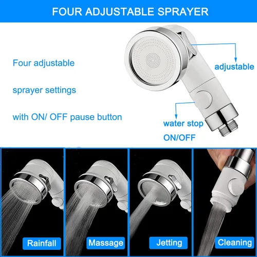 Miniatura 3 de Accesorio rociador de grifo de fregadero, juego de accesorios de rociador de ducha para grifo de bañera, cabezal de ducha de encendido/apagado