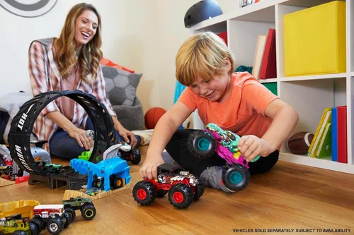 Miniatura 2 de Hot Wheels Camiones de Juguete Monstruo, Agitador de Huesos de Gran Tamaño de Metal a Escala 1:24, Vehículo de Juego para Niños y Coleccionistas