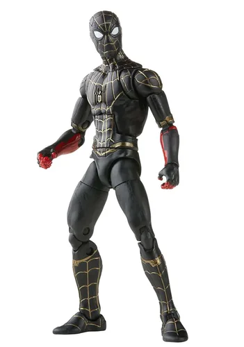 Miniatura 5 de Serie Marvel Legends - Figura de acción coleccionable de Spider-Man con traje negro y dorado de 6 pulgadas, 2 accesorios y 1 parte(s)