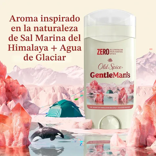 Miniatura 7 de Old Spice GentleMan's - Desodorante de tacto seco sin aluminio para hombres, frescura duradera 24/7, suave para la piel con acondicionadores