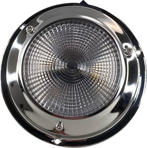 Miniatura 12 de Pactrade Marine Luz de cúpula de 12 V - lente de 5 pulgadas, blanco cálido incandescente, luz de barco de acero inoxidable con interruptor