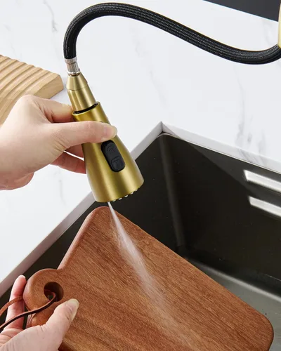 Miniatura 6 de J-HVA Cabezal de rociador de grifo de cocina extraíble, pieza de repuesto de boquilla de rociador de fregadero de 3 funciones, cabezal de grifo