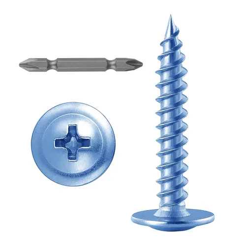 Miniatura 9 de WensiLon - Tornillos para madera de cabeza segmentada Phillips #8, de acero inoxidable 410, metal autorroscante rápido, juego surtido Plateado