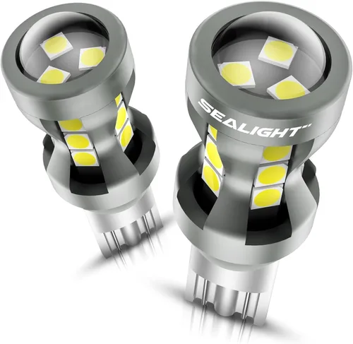 Miniatura 22 de SEALIGHT 194 foco LED 2000K ámbar 168 T10 2825 W5W 600% de brillo, focos LED de cuña para interior de automóvil, reemplazo para luces de matrícula