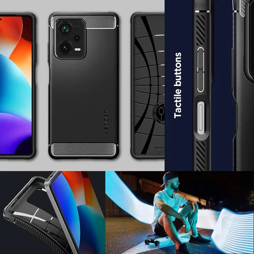 Miniatura 7 de Spigen Rugged Armor - Funda diseñada para Redmi Note 12 Pro Plus (2023), color negro mate