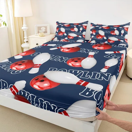 Miniatura 5 de Erosebridal Sábanas de baloncesto para niños y niños, sábana bajera deportiva tamaño individual, sábanas para canchas de baloncesto, ropa de cama