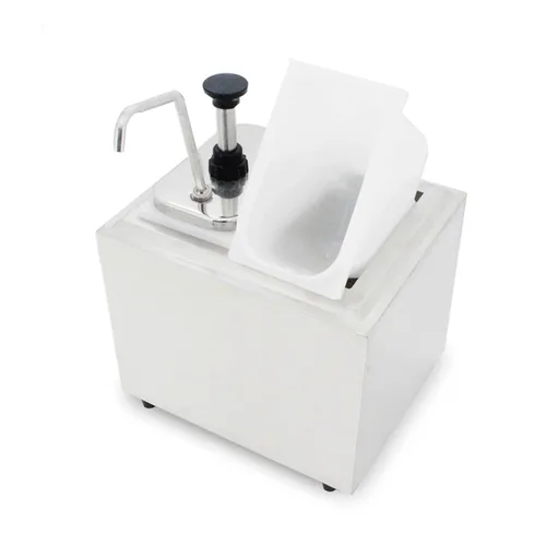 Miniatura 3 de Dispensador de queso doble con bomba, calentador de dulce de azúcar caliente, calentador de salsa manual para queso nacho y chocolate, capacidad
