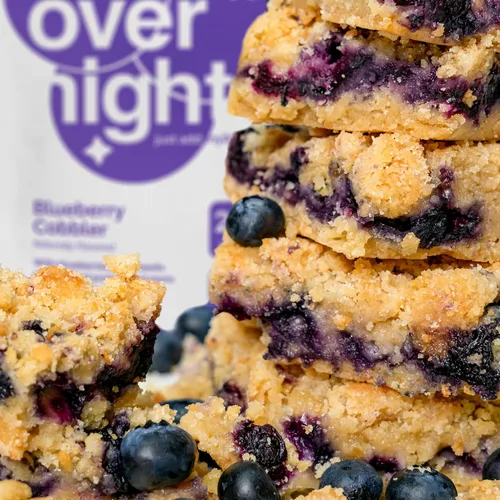 Miniatura 5 de Oats Overnight - Blueberry Cobbler - Vegano, 0.71 oz de proteína, batido de desayuno alto en fibra - Sin gluten, avena sin OMG (2.5 oz por comida)