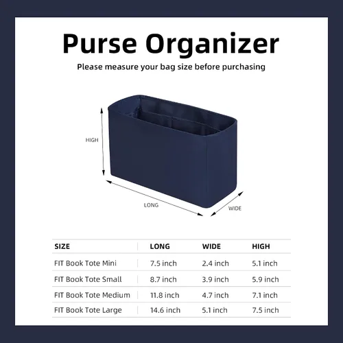 Miniatura 6 de DGAZ Organizador de bolso de seda para bolso de mano Dior Mini SML, organizador de bolsas suave y sedoso, bolso de lujo y moldeador de bolsas
