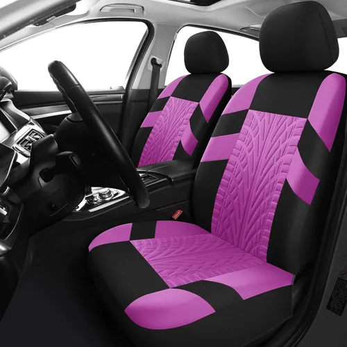 Miniatura 10 de VarCozy Fundas para Asientos de Coche Par Delantero, Fundas Universales de Tela para Asientos Delanteros de Coche, Fundas de Asiento Transpirables