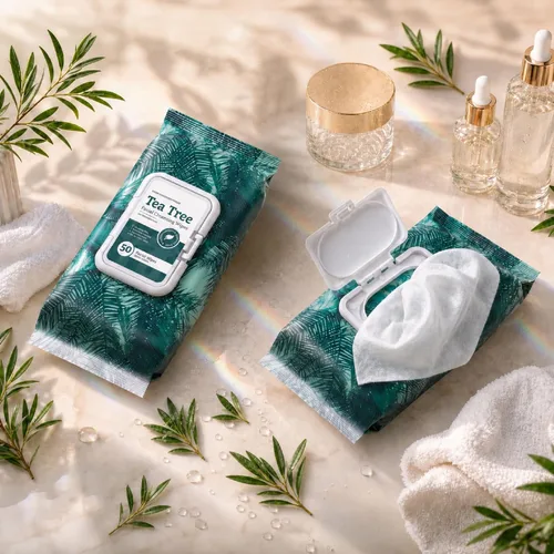 Miniatura 8 de Body Prescription Toallitas limpiadoras de maquillaje, toallitas faciales suaves y efectivas, 50 unidades (paquete de 2), árbol de té