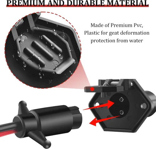 Miniatura 2 de Enchufe de motor de arrastre, enchufe impermeable de 12V-24V de conexión rápida para barco, conector de motor de arrastre de calibre 8 de 2 cables