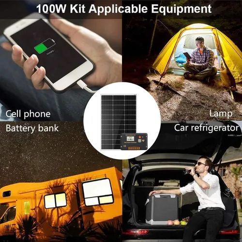 Miniatura 8 de ECO-WORTHY Kit de panel solar de 100 vatios y 12 voltios para batería de autocaravana, barco, remolque, cabaña de jardín, cobertizo del hogar: panel